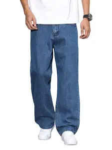 Visit the KOTTY Store KOTTY Men's Loose Fit Baggy Jeans – Relaxed Wide Leg Denim with Fashionable Urban Streetwear Look