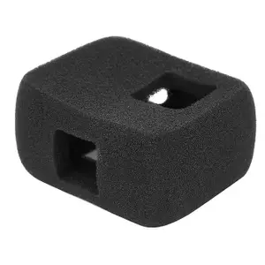 ADIUM Action Camera Windshield, Black Windshield, Sponge Elastic Reducing Noise Light for Windy Weathe Strenuous Movement