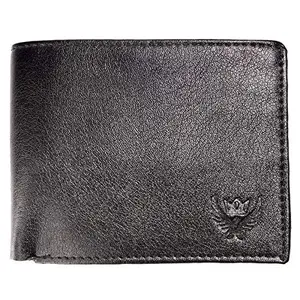 LORENZ Bi-Fold Synthetic Leather Wallet for Men (Black) | WL-33