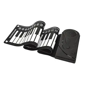 Ubersweet 16 Tone 49 Keys Rolling Up Piano, 10 Rhythm 6 Songs Piano Toy, 3.5mm Port for Children Gift Beginners