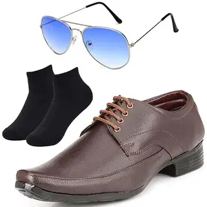 Vitoria Excellent l Men Black Lace Formal Shoes with Black Socks & Silver Blue Avter/6