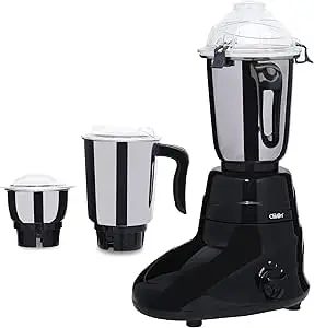 Clikon 3 in 1 Mixer Grinder with Stainless Steel Jars, Razor-sharp Blades, Overload Protection and Shockproof ABS Plastic Body