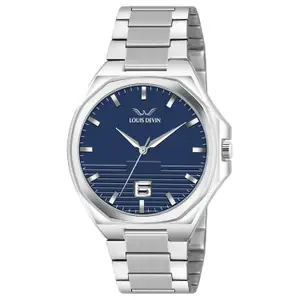 Visit the LOUIS DEVIN Store LOUIS DEVIN Stainless Steel Chain Analog Wrist Watch for Men (Black/Blue/Green/White Dial) | LD-G076-CH