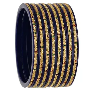 Joyeria Fashions Micro Plating Traditional Gold Plated Bangles Jewellery For Women & Girls (Set Of 8)