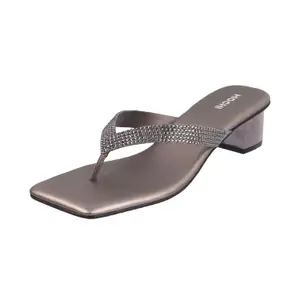 Brand: Mochi Mochi Women's Faux Leather Square Toe Block Heel Thong Fashion Sandals