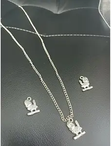 Fabric Jewellery Set (Pack of 1) Earring00 & Necklace Set M 89