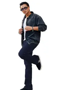 Visit the Urbano Fashion Store Urbano Fashion Men's Stretch Fit Mid Rise Washed Bootcut Jeans Stretchable