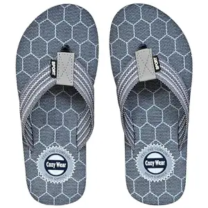 COZY WEAR Flip-Flop Slippers for Men, Boys - Durable, Comfortable & Lightweight - Beach, Home Slippers/Chappal (G-201-BLUE-S10)