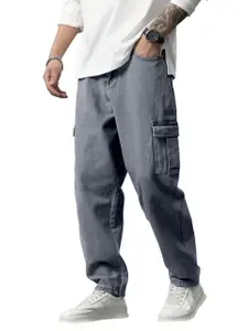Visit the TAGAS Store TAGAS Men Loose Fit Men's Flip Pocket Jeans || Mens Stylish Cotton Loose Fit Denim Cargo || Multi-Pocket Styling Pant||