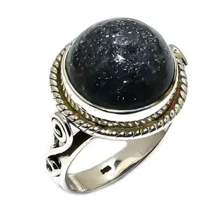 Shree Hari exports Unisex Handmade 925 Sterling Silver Natural Plume Agate Gemstone Ring for Men & Women (CR-82)