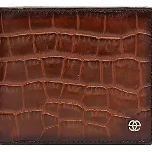 eske IDEN Genuine Leather Mens Bifold Wallet - Printed Pattern -13 Card Holders
