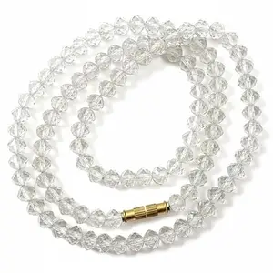 Handmade White Glass Beads Necklace, Elegant Jewelry Necklace for Women, Pack of 1