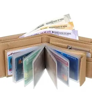 Classic World Men & Women Casual Beige Artificial Leather Wallet (10 Card Slots) SSS-zipalbum-Cream_CW