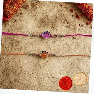 TRUESTAR Kids Rakhi Combo Pack Cute Animal Design Rakhis for Boys with Roli Chawal – Raksha Bandhan Special