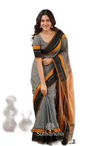Festive Ready Sequin Saree with Contrast Blouse and Glam Appeal Ideal for Parties and Cultural Events with Elegance