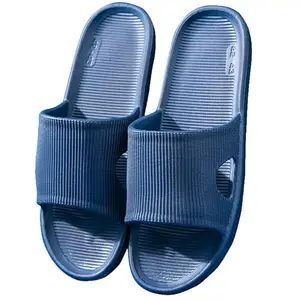 DRUNKEN Slipper For Men's Flip Flops Massage Fashion Slides Open Toe Non Slip Navy Blue- 6-7 UK