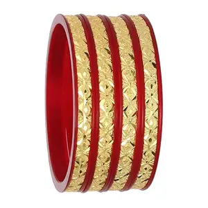 Barrfy Collections Micro Plating Plastic Gold-plated Bangle Set 2.10 (Pack of 4 Bangles)