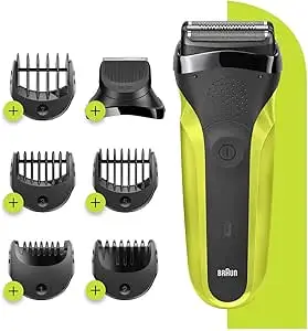 Braun Shaver 300BT Green Series Rotation Electric Shaver Trimmer