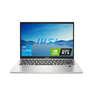 MSI Prestige 14H, Intel 12th Gen. i5-12450H, 36CM FHD+ 60Hz (8GBx2/512GB NVMe SSD/Windows 11 Home/NVIDIA RTX 2050, GDDR6 4GB Graphics/Urban Silver/1.49Kg), B12UCX-412IN