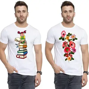 Rajdeep - Where Fashion Begins | DP-7161 | Polyester Graphic Print T-Shirt | for Men & Boy | Pack of 2