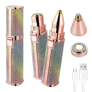 Portable Eyebrow Trimmer for Women Epilator for Women Facial Hair Remover for Womenface Lips Nose Hair Removal Electric Trimmer with Light Multi_01