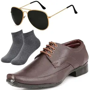 Vitoria Excellent l Men Black Lace Formal Shoes with Dark Gray Socks & Black Gold Avter/10