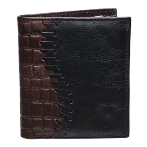 Flyer Wallets for Men (Color- Black) Genuine Leather Wallet Stylish Design Pack of 1 WBL021