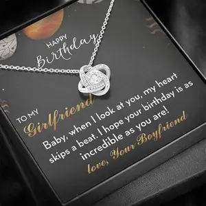 Happy Birthday - To My Girlfriend - 925 Sterling Silver Pendant