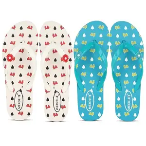 Mexolite Women's Slipper Combo Pack of 2 Daily Used Flip-Flops & Slippers Lightweight With Multicolor chappal For Women And Girls(Multicolor)