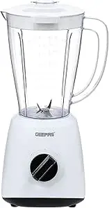 Geepas Blender, 2 Speed & Pulse, 400W Powerful Motor, Gsb9894N Stainless Steel Cutting Blade, 1.5 Litre Glass Jar, 2 Years Warranty, Gsb9894