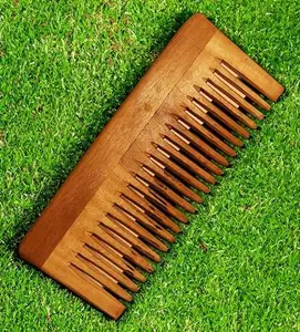 SEEDITO Handmade Wooden Neem Comb for Hair Growth and Hairfall Control for Men & Women SDH-S5 (Pack of 1)