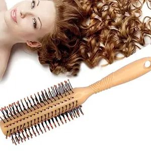Ekan Round Brush For Blow Drying With Natural Bristle Professional Round Hair Brush For Hair Styling (Random Color)