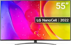 LG NanoCell TV 55 Inch NANO84 Series, Cinema Screen Design 4K Active HDR WebOS Smart AI ThinQ Local Dimming - 1 Year Warranty