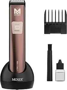MOSER 1588-0151, Li+Pro2 Mini, Professional Cord/Cordless Hair Trimmer, Mettalic Small