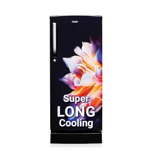 Haier 205 L, 3 Star, Direct-Cool Single Door Refrigerator (HED-213KIB-N, Black Iris, Base Stand Drawer, 2024 Model)