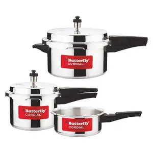 Butterfly Cordial 2 L, 3 L Induction Bottom Outer Lid Pressure Cooker (Small)