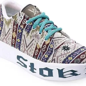 WOAKERS Men's Synthetic Leather Comfortable & Stylish Casual Shoes (Multicolor, 8) (CLOT0-MULTI)