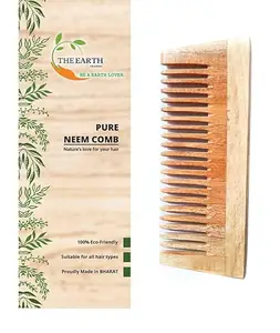 NATSBYTE Neem Wood Comb | Detangle Long | Shampoo Comb | Stimulating Hair Growth
