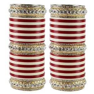 MAYA FASHION Multi Stone Acrylic-Brass Bangle Elegant Extra Large Size Bangle | Perfect Fit for Plus Size banglesTrendy and Comfortable Fit for woman and girls | (Sku-ban1736)