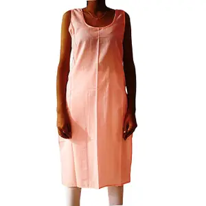 Women Full Length Cotton Innerwear Slip – Long Camisole for Sheer Kurtis & Dresses Regular Fit Cami Knee-Length Vest Sleeveless Size - S to 3XL