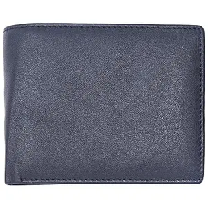 Leatherman Fashion LMN Genuine Leather Unisex Black Wallet (4 Card Slots)