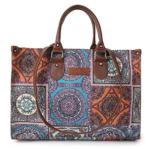 Fargo Canvas Laptop Handbag for Women - Stylish & Durable Tote Bag, Fits 15-Inch Laptops (Multicolor 1)