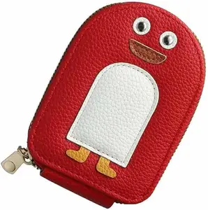 KANKAD Cute Penguins PU Credit Card Coin Wallet Cute Penguin Card Holder Purse Portable Credit Card Wallets for Women Mini Wallet Multi-Slots Credit Cards Bag Penguin Gifts for Women (Multicolor)