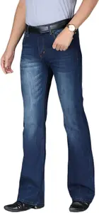 Ben Martin Men’s Bell Bottom Jeans || Bootcut Denim Pants || Wide Leg Flared Jeans for Men || High Waist Stretchable Retro Fit || Cotton Jeans for College Casual (0)