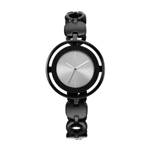 Visit the Fastrack Store Fastrack Glitch Quartz Analog Grey Dial Metal Strap Watch for Girls-NS6237NM01/NT6237NM01