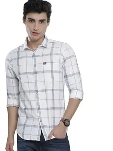 Brand: The Indian Garage Co The Indian Garage Co Men Slim Fit Checkered Full Sleeves Spread Collar Casual Shirt