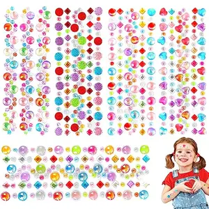 MAYCREATE® 5 Sheet Gem Stickers Rhinestones for Crafts, Self Adhesive Crystal Jewels Stickers for Kids, Acrylic Bling Decorative Diamond Stickers for Scrapbooking, DIY Phone Case, Face Decor