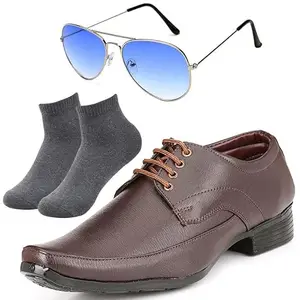 Vitoria Excellent l Men Black Lace Formal Shoes with Dark Gray Socks & Silver Blue Avter/9