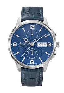Mathey-Tissot Swiss Made Edmond Chrono Auto Automatic Blue Dial Analog Watch for - Men H1886CHATABU