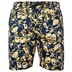 GGODIVA Men's 100% Cotton Regular Shorts for Men (XL, Yellow)
